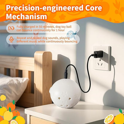 Interactive Dog Toys, Moving Dog Toy Ball, Automatic Bouncing Rolling Dogs Toys to Keep Them Busy for Small Medium Dogs Puppy with Jumping Music Talking Mode(Pig)