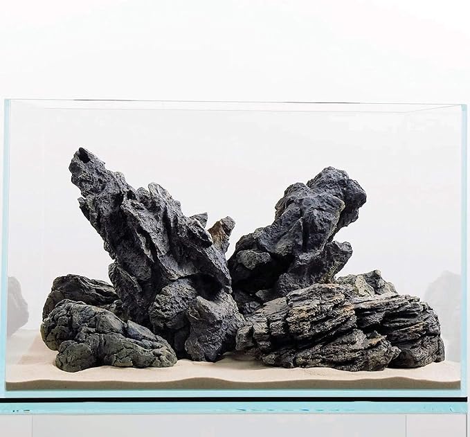 Current USA Seiryu Stone Collection 11 Piece Set | Molded Aquarium Decor Rock Artificial Resin Fish Tank Decoration up to 48" Long Aquariums 8817
