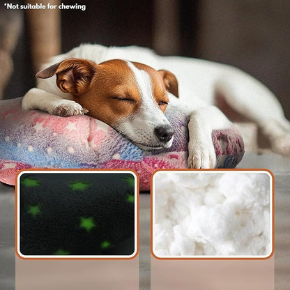 Dog Calming Pillow, Glow in The Dark Dog Put Head on, Soft Question Mark Pillows for Dogs, Kids, Adults, Washable Dog Bed Pillow, Cozy Dog Body Pillow Gifts (M Pink)
