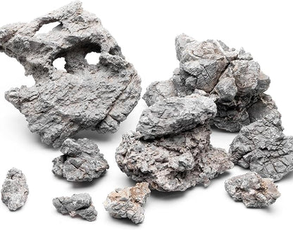 SubstrateSource Natural Stone for Aquarium, Terrarium, Paludarium, Reptile Enclosures - Set of Decorative Rocks for Landcapes, Aquascaping, Fish Tank Decor (Wolf Stone, 20 Pounds)