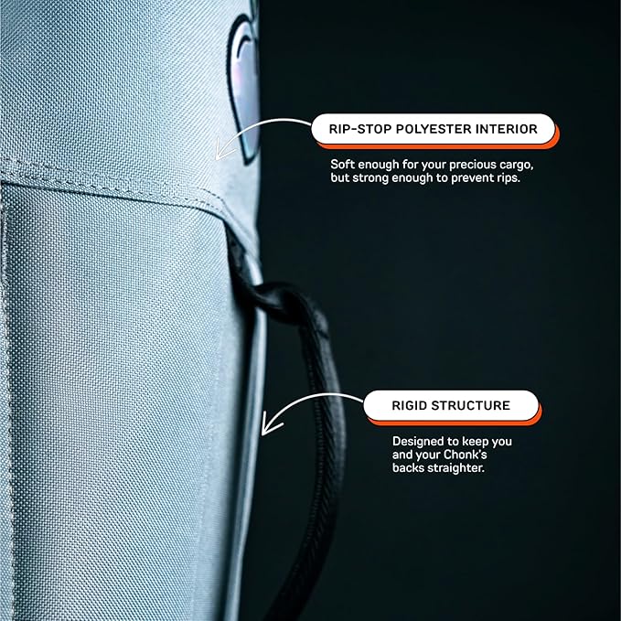 The Maxine One Small Dog Carrier Dog Backpack Carrier for Small Sized Breeds | Adjustable Front Facing Pet Carrier for Travel | Dog Hiking Backpack - Chonkcrete Gray