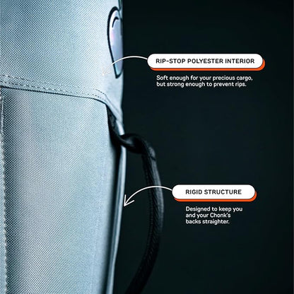 The Maxine One Small Dog Carrier Dog Backpack Carrier for Small Sized Breeds | Adjustable Front Facing Pet Carrier for Travel | Dog Hiking Backpack - Chonkcrete Gray