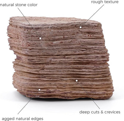 6-8 Inches Natural Pagoda Rock 4 PCS Aquarium Rocks for Aquascaping, Aquarium Landscaping, Terrariums, Fish Tank Decoration, Vivariums, Paludarium, Reptile and Amphibian Enclosures