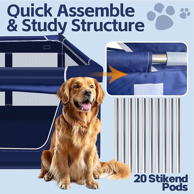 42x42x26 Inches Dog Playpensï¼_uppy Playpen with Gate for Puppies or Small Dogs, Dog Fence Pet Playpen for Indoor & Outdoor