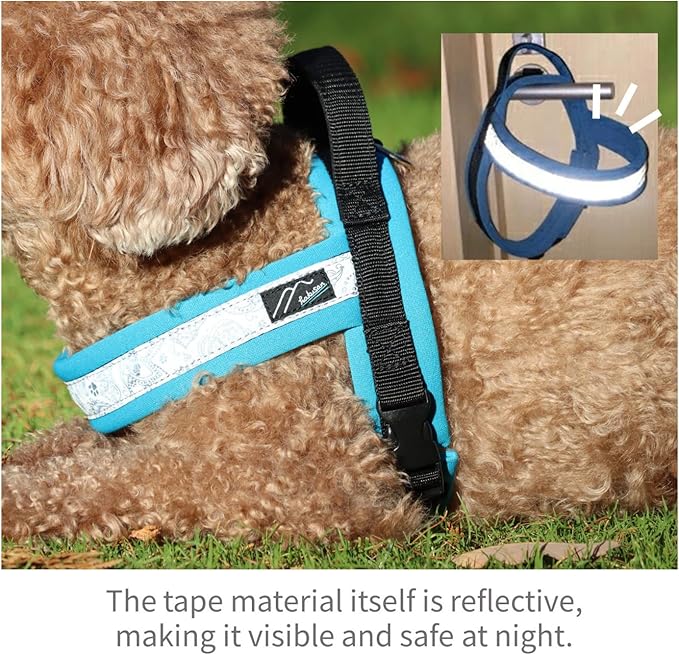 hakusan】 New Just Fit Dog Harness Dragon - Reflective, Paisley, Stress-Free, Japanese Made,one-touch buckles,easily put on,(Red×Black, 3)