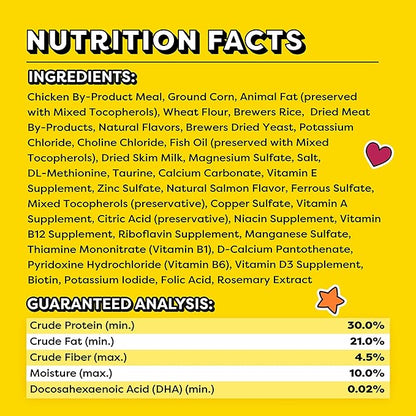 Temptations Kitten Crunchy and Soft Cat Treats Salmon and Dairy Flavor, 6.3 oz. Pouch, (Pack of 10)