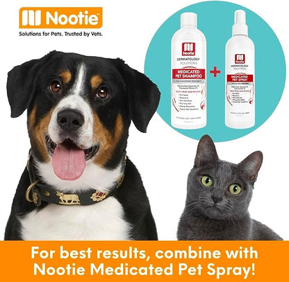 Nootie Medicated Pet Shampoo, Dog Shampoo, Cat Shampoo, Formulated for Veterinarians, Sold in over 10,000 Vet Clinics Worldwide - 16oz