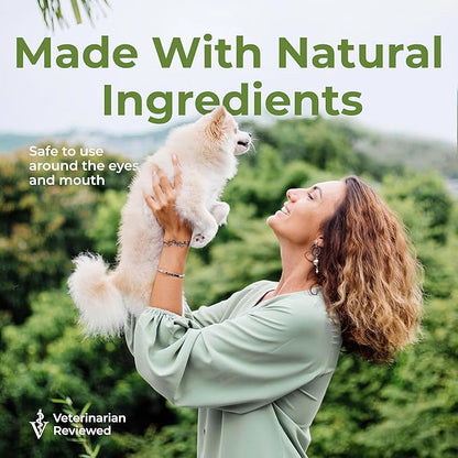 Natural Pet Shampoo for Dogs & Cats – Dog Shampoo Itchy Skin Relief, Odor Control & Deep Cleansing – Plant Based Formula Dog Shampoo Cat Shampoo – Safe for Sensitive Skin, Reduce Shedding – 1 Box