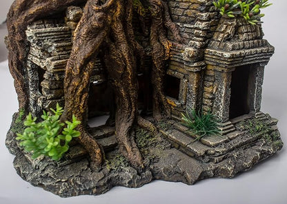 Fish Tank Decorations Aquarium Décor Resin Artificial Tree Trunk Root (B)