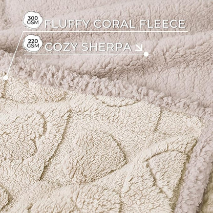 Luciphia Waterproof Blanket for Large Dogs Washable Pet Bed Cover Soft Fluffy Puppy Blanket with Premium Fleece Cozy Calming Cat Blankets for Indoor Cats Beige 85x57 inch