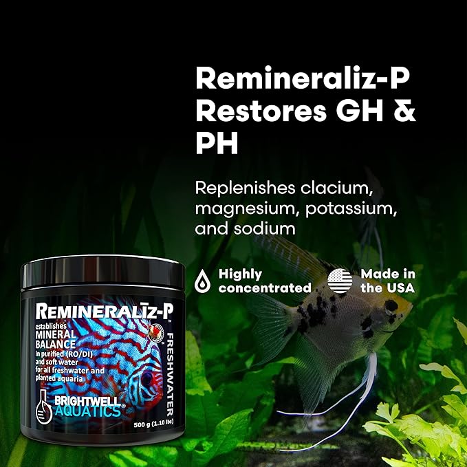 Brightwell Aquatics Remineralīz-P – Restores GH & TDS for Freshwater Aquariums, Replenishes Essential Minerals for RO & Distilled Water, Supports Fish & Plant Health, 20kg