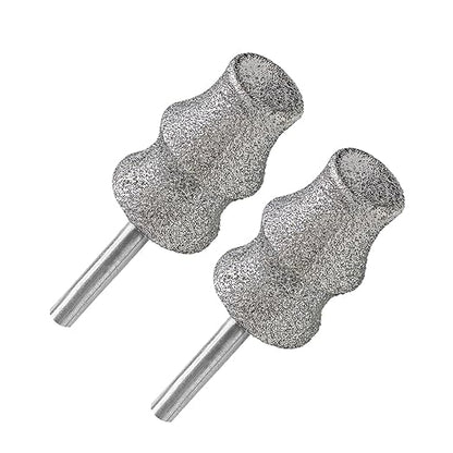 BGTEC Diamond Rotary Pet Nail Grinder Bits Dog Nail Grinder Replacement Head -2PCS 1/8" Replacement Grinder Wheel for Animals Nail Care(C)