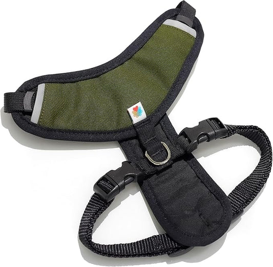 Dog Harness, Puppy Harness, Soft Harness for Dogs, Comfortable Dog Harness, Small Dog Harness, Dog Harness with Padding, Snug Fit Design, 4 Point Adjustable - Wildebeest (L - 26~32 inch Girth, Olive)