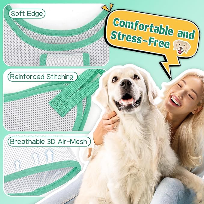 Supet Dog Grooming Hammock Harness for Cats Dogs, Relaxation Pet Restraint & Small Animal Leashes Sling Helper Nail Trimming Clipping, Grey