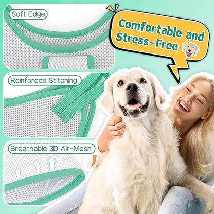 Supet Dog Grooming Hammock Harness for Cats Dogs, Relaxation Pet Restraint & Small Animal Leashes Sling Helper Nail Trimming Clipping, Grey