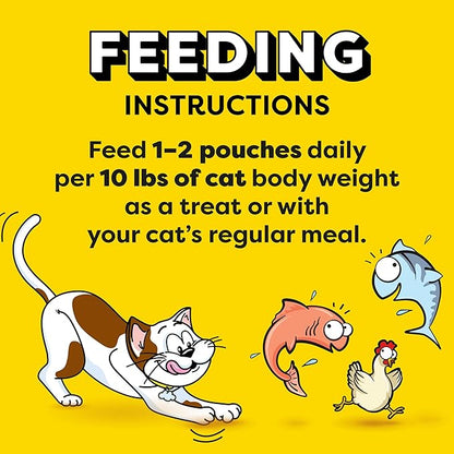 Temptations Creamy Puree Variety Pack of Squeezable Cat Treats, 0.42 oz. Tubes, 24 Count