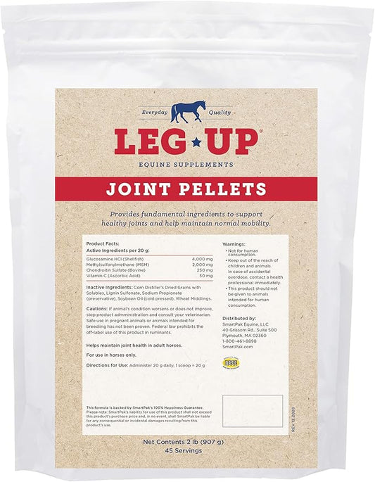 Leg Up Joint Pellets | Joint Support Supplement For Horses | Glucosamine Chondroitin Sulfate and Antioxidants Formula With No Added Sugar | Ideal For Light Work Horses | 45 Servings | 2 lb