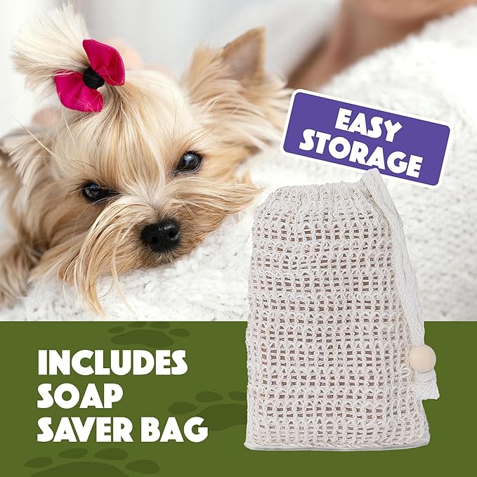 Doggy Do Good Sensitive Shampoo Bar Itchy Skin Relief, Oatmeal & Honey Dog Soap for Allergies and Itching, All Natural Dog Shampoo, Hypoallergenic, Equals 30 oz Shampoo