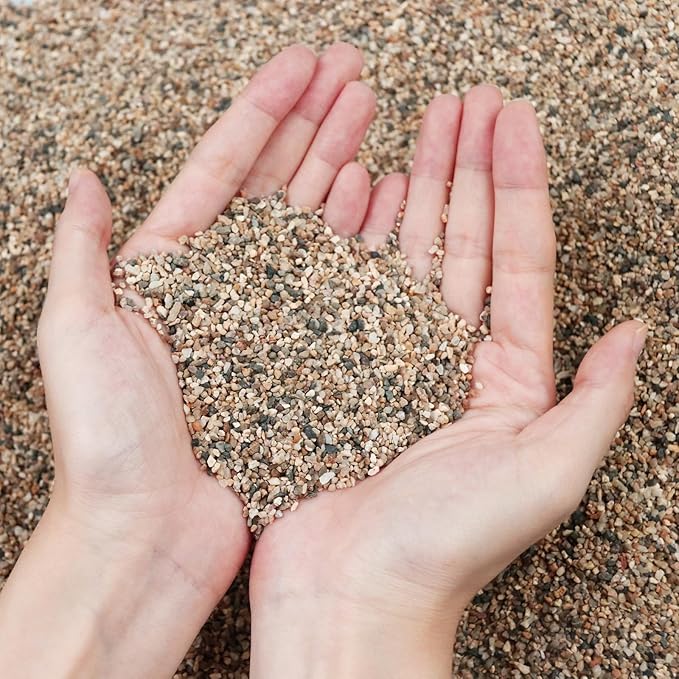 Silica Gravel, Multi-Purpose Mixed Silica Sand for Fire Pits, Aquariums and Landscaping, 11LB Medium