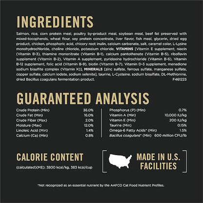 Purina Pro Plan High Protein Cat Food With Probiotics for Cats, Salmon and Rice Formula - 3.5 lb. Bag