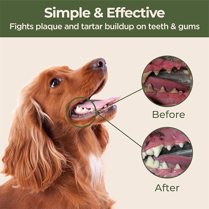 Dental Finger Wipes for Dogs and Cats, Hypoallergenic Teeth Cleaning Pet Wipes Designed to Freshen Breath, Remove Tartar & Plaque Buildup, Safe & Gentle Ingredients, 50 Count