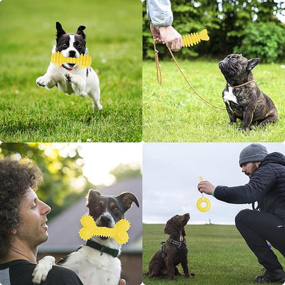 Puppy Toys, 6 Pack Dog Chew Toys for Puppy, Cute Yellow Small Dog Toys, Teething Toys for Puppies, Soft Durable Interactive Chew Toy for Small Dogs