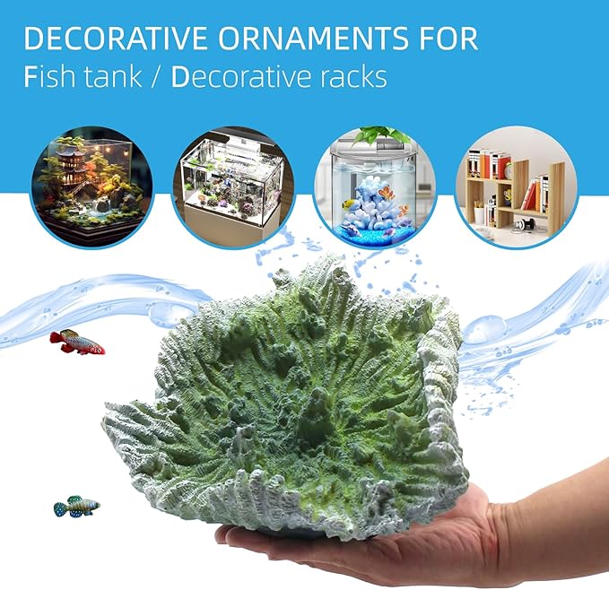Coral Reef Decor Plant Aquarium Accessories, Fake Coral Ornament, Fish Tank Simulation for Betta Fish Tank Landscape Desktop Decoration