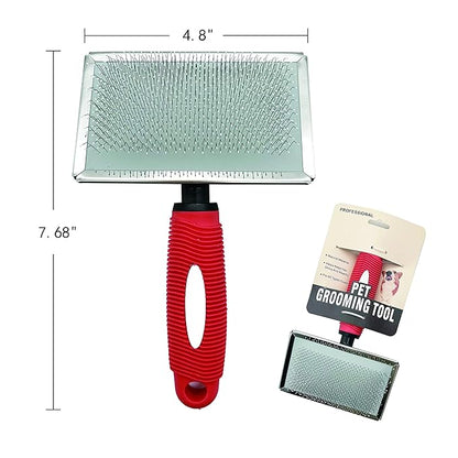 YIRU Gentle Slicker Brush with Massage Pins for Sensitive Skin - For Dogs, Cats, Labradoodles with Short to Long Hair, Removes Undercoat and Mats