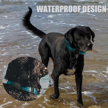 2 Pcs Black Anti Lost Silicone Protective Case Compatible with Airtag for Dog Cat Pet Collar