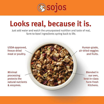 SOJOS Complete Turkey & Salmon Recipe Dehydrated Senior Dog Food, 7 lb, Gray