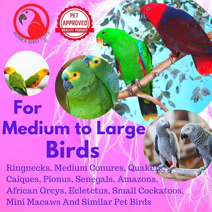 Bonka Bird Toys 1042 Duo Foraging Heart Vine Shredding Foraging Natural Parrot Quaker Conure Budgie