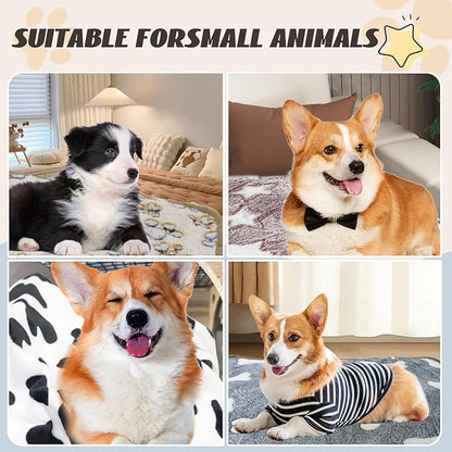 6 Pcs Washable Guinea Pig Blankets Absorbent Small Animal Fleece Bedding Cage Liners Reusable Pet Pee Pad Sleep Mat Pad Cover for Hamster Ferret Rabbit Chinchilla Hedgehog (24" x 47")