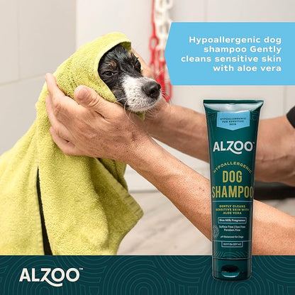 Hypoallergenic Shampoo for Dogs, Specially Formulated for Dogs with Sensitive Skin, 100% Plant-Based Active Ingredients, Rice Milk Fragrance, Made in The USA, 8 Fl. Oz.
