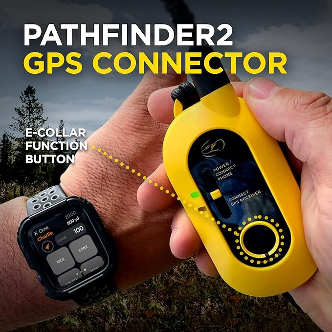 Dogtra Pathfinder 2 GPS Dog Tracker e Collar 9 Mile Long Range LED Light No Monthly fees Free App Waterproof Smartwatch Control Satellite Real Time Tracking Multiple Dogs Smartphone Required