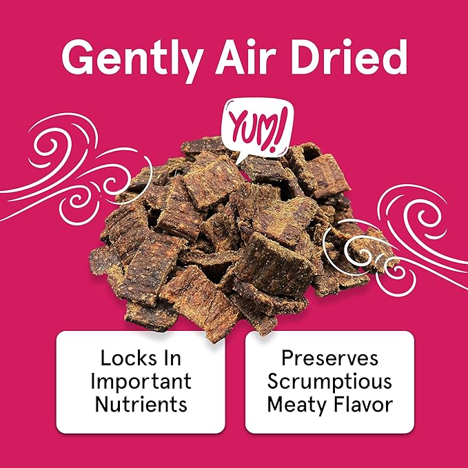 Real Meat Dog Treats - Three 12oz Bag of Bite-Sized Air-Dried Lamb & Venison Jerky for Dogs - Grain-Free Jerky Dog Treats with 95% All-Natural, Human-Grade, Free-Range, Grass Fed Lamb & Venison