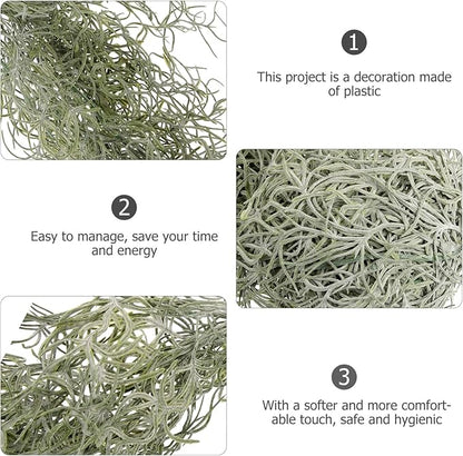 36 Inch Hanging Moss Decor - 1 Pcs Fake Moss - Artificial Plastic Spanish Dried Hanging Vine for Potted Plants Crafts Green Vines