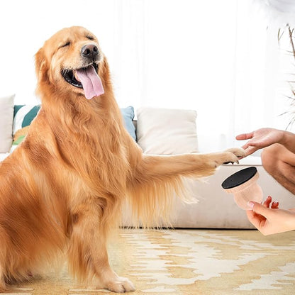 Dog Nail File Dog Scratch Board for Nails Wooden Handicraft Cat Dog Nail Scratch Pad with 4 Pcs Replaceable Sandpaper Dog Trainning Accessories Stress Free Nail Filing for Dogs(Wood)