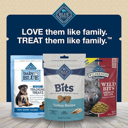 Blue Buffalo Bits Soft Dog Treats for Training, Made With Natural Ingredients & Enhanced with DHA, Turkey Recipe, 4-oz Bag