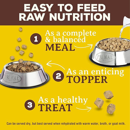Primal Puppy Dog Food, Freeze Dried Dog Food, Pronto; Scoop & Serve, Complete & Balanced Meal; Also Use As Topper or Treat; Premium, Healthy, Grain Free, High Protein Raw Dog Food (16 oz)