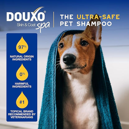 DOUXO® Skin & Coat SPA - Ultra-Safe Oatmeal Dog Shampoo, 16 fl oz, Cleans and Deeply Hydrates The Skin, Enhances The Coat, Leaves The Coat Soft and Radiant, Skin-Friendly Formula