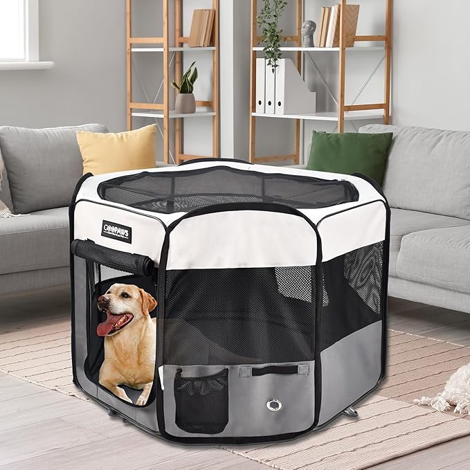 JESPET Pet Dog Playpens 36", 45" & 61" Portable Soft Dog Exercise Pen Kennel with Carry Bag for Puppy Cats Kittens Rabbits, Indoor/Outdoor Use