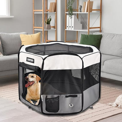 JESPET Pet Dog Playpens 36", 45" & 61" Portable Soft Dog Exercise Pen Kennel with Carry Bag for Puppy Cats Kittens Rabbits, Indoor/Outdoor Use