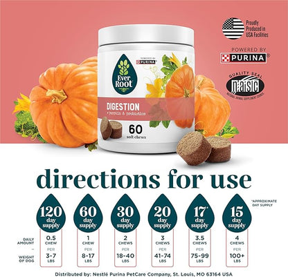 by Purina Digestion Dog Supplements Soft Chews - 10.6 oz. Canister