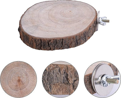 Deloky 8 PCS Natural Wood Bird Perch Stand-Wooden Parrot Perch Stand-Perch Platform Cage Accessories for Parrotlets Budgies Cockatiels Parakeets Lovebirds