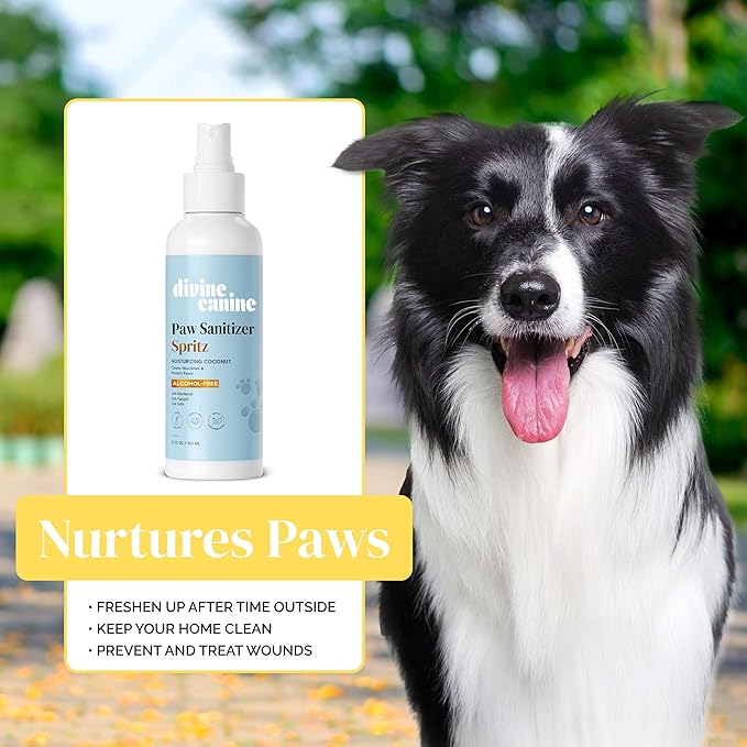 Dog Paw Cleaner - 5.1 Fl Oz of Alcohol Free Paw Cleansing Spray - Made with Coconut, Aloe, Copaiba Oil, and Lemongrass Oil to Nourish and Clean Paws - Made in The USA