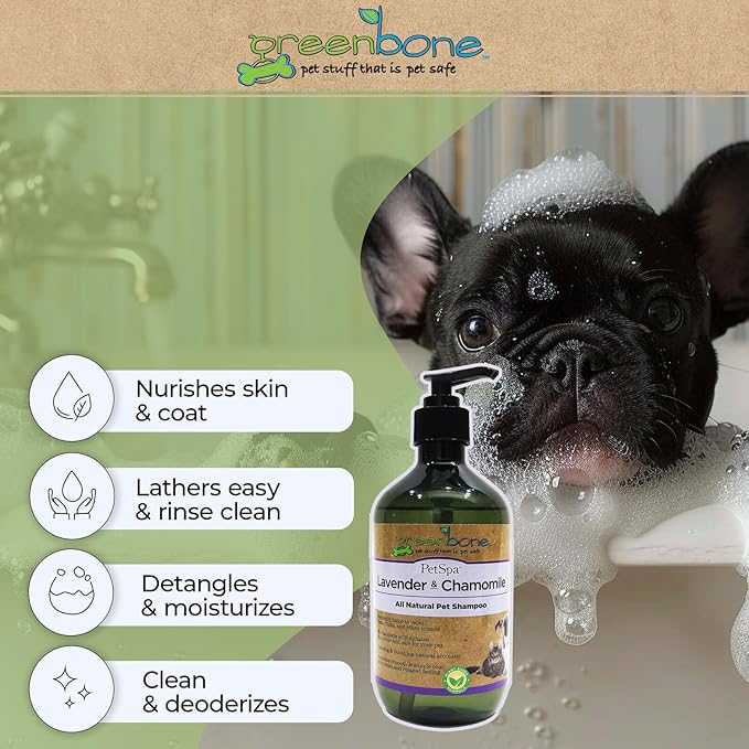 Pet Spa All-Natural Plant-Based Shampoo - Lavendar & Chamomile - Calming & Soothing