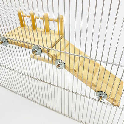 Parrot Climbing Ladder, Bird Wooden Playground with Climbing Ladder Stand, Parrot Play Stand, Bird Swing for Green Cheeks, Small Lovebirds, Goldens, Hamsters, Bird Cage Chew Toy Set