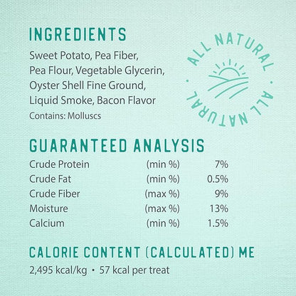 Caledon Farms Plaque Busters with Bacon Dog Treats: Grain Free, Gluten Free, No Additives, Colors or Preservatives, Brown 8 Count (Pack of 1)