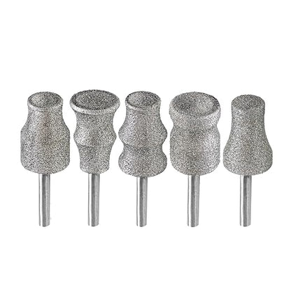 Diamond Rotary Pet Nail Grinder Bits Dog Nail Grinder Replacement Head -5PCS 1/8" Replacement Grinder Wheel for Animals Nail Care(Mixed)