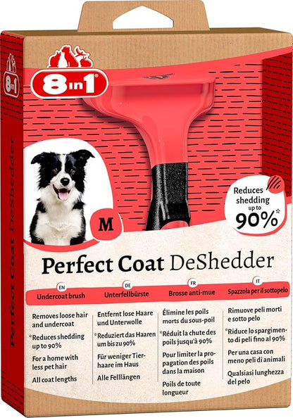 Perfect Coat DeShedder M - Undercoat brush for medium dogs, dog brush suitable for short and long hair